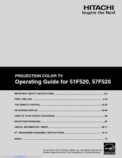 Hitachi 57F520 Operating Manual