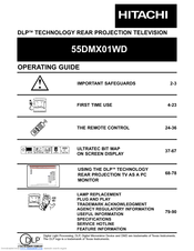 Hitachi 55DMX01WD Operating Manual