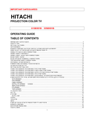 Hitachi 53SBX01B Operating Manual