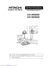 Hitachi C47-WD8000 Instruction Manual