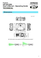 Hitachi CP-SX1350 Series Technical  User's Manual