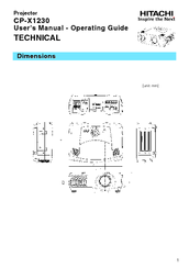 Hitachi CP-X1230CP User Manual – Operating Manual