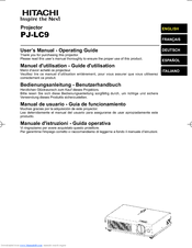 Hitachi PJ-LC9 User's Manual And Operating Manual