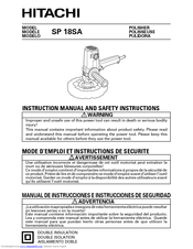 Hitachi SP 18SA Instruction And Safety Manual