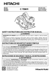 Hitachi C 7BMR Instruction And Safety Manual