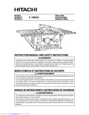 Hitachi C10RA2 Instruction Manual And Safety Instructions