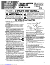 Hitachi VT-FX795A Owner's Manual