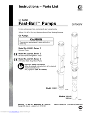 Graco Fast-Ball 222051 Instructions-Parts List Manual