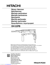 Hitachi DH 22PB Handling Instructions Manual