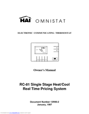 Home Automation Omnistat RC-81 Owner's Manual