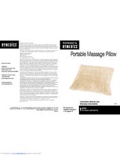 HoMedics Portable Massage Pillow MP-1 Instruction Manual And Warranty