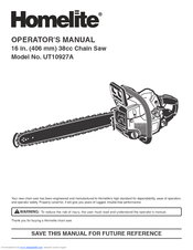 Homelite UT10927A Operator's Manual