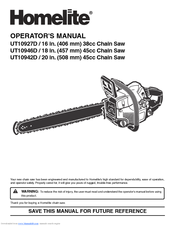 Homelite UT10946D Operator's Manual