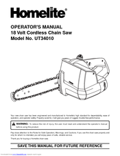 Homelite UT34010 Operator's Manual