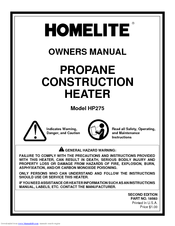 Homelite HP275 Owner's Manual