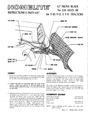 Homelite T-12 Instructions-Parts List