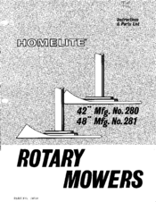Homelite Rotary Mowers Instructions-Parts List Manual