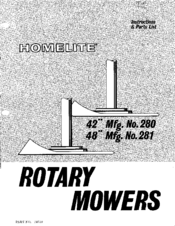 Homelite 280 Instructions-Parts List Manual