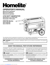 Homelite HG5700 Series Operator's Manual