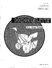 Homelite S-4 Illustrated Parts List