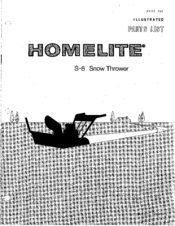 Homelite S-8 Illustrated Parts List
