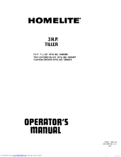 Homelite 1600399 Operator's Manual