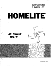 Homelite 24666 Instructions-Parts List Manual