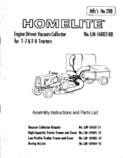 Homelite LM-16002-88 Assembly Instructions And Parts List