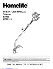 Homelite UT70123 Operator's Manual