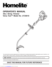 Homelite Versa Tool UT20818 Operator's Manual