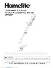 Homelite VERSALITE UT41002A Operator's Manual