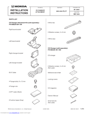 Honda 08A26-1B1-100 Installation Instructions Manual