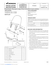 Honda 08R80-MCH-300C Installation Instructions Manual