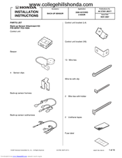 Honda 08V67-TE0-100A Installation Instructions Manual