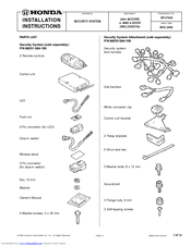 Honda Automobile Accessories Installation Instructions Manual