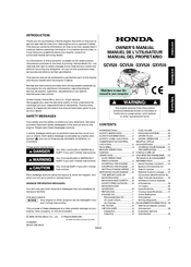 Honda GXV520 Owner's Manual