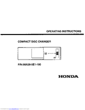 Honda 08A26-5E1-100 Operating Instructions Manual