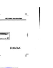 Honda Multimedia player Operating Instructions Manual
