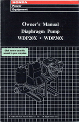 Honda WDP20X Owner's Manual