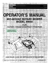 Honda MM60 Operator's Manual