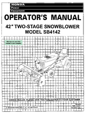 Honda F500 Operator's Manual