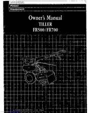 Honda FR500 Owner's Manual
