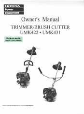 Honda UMK422 Owner's Manual