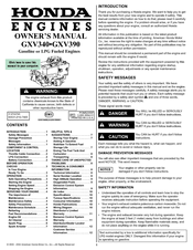 Honda GVX340 Owner's Manual
