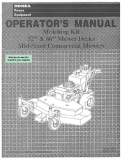 Honda 52-inch Operator's Manual