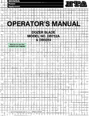 Honda DB752A Operator's Manual