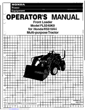 Honda FL5540K0 Operator's Manual