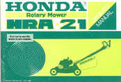 Honda HRA-21 Owner's Manual