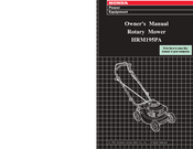 Honda HRM195PA Owner's Manual