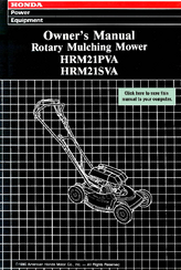Honda HRM21PVA Owner's Manual